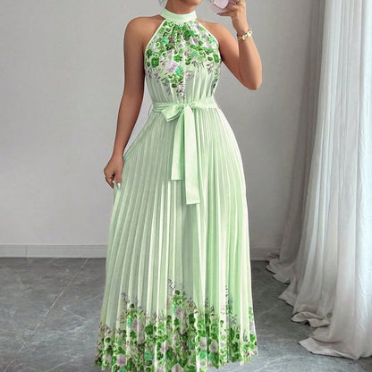 Maxi-jurk van chiffon met bloemenprint