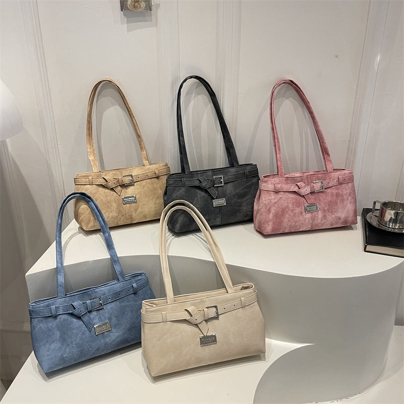 Retro Minimalist Women Shoulder Handbag