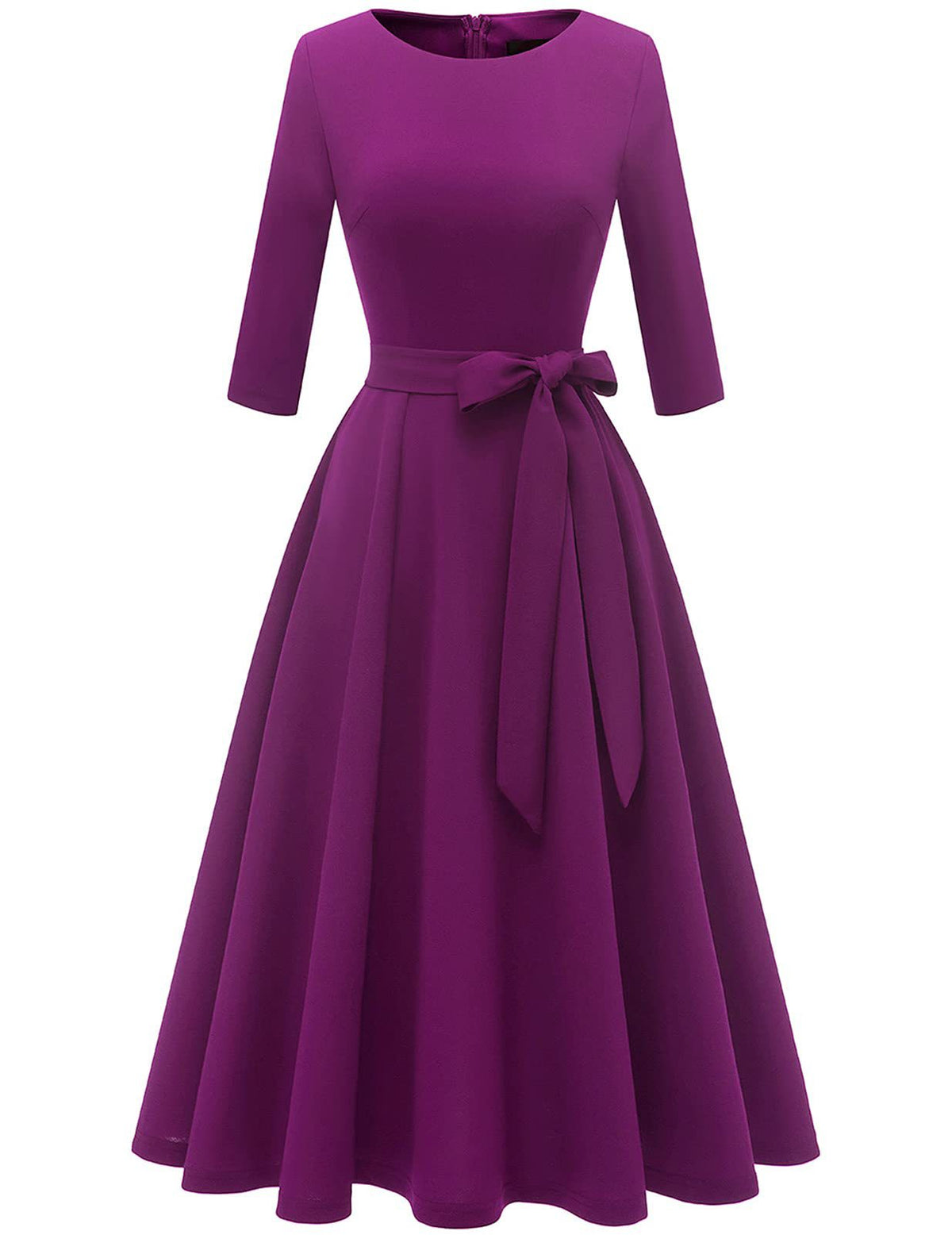 Retro Elegant Women's Evening Dress with Oversized Hem