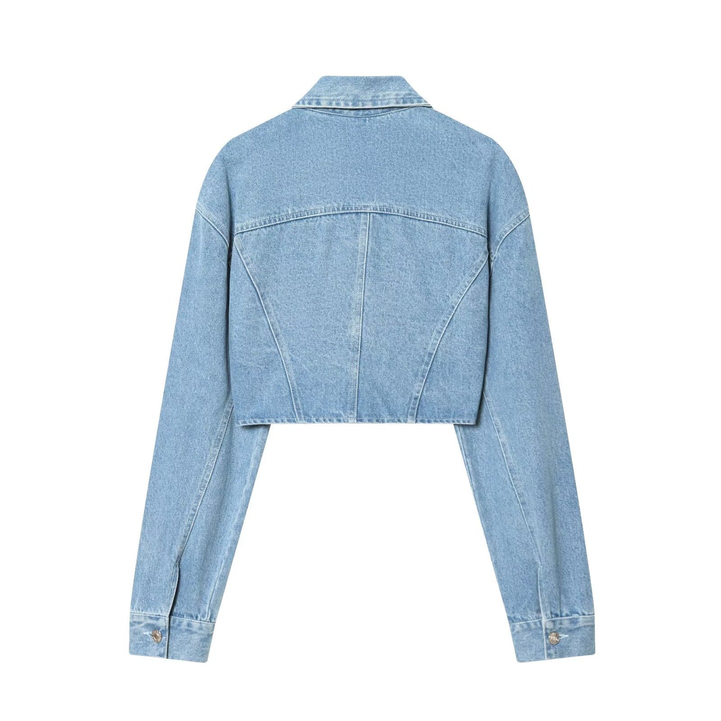 Vintage chique korte denim jas voor dames