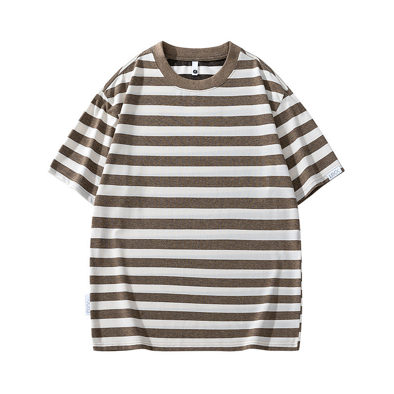 Round neck colored cotton men's T-shirt