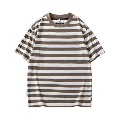 Round neck colored cotton men's T-shirt