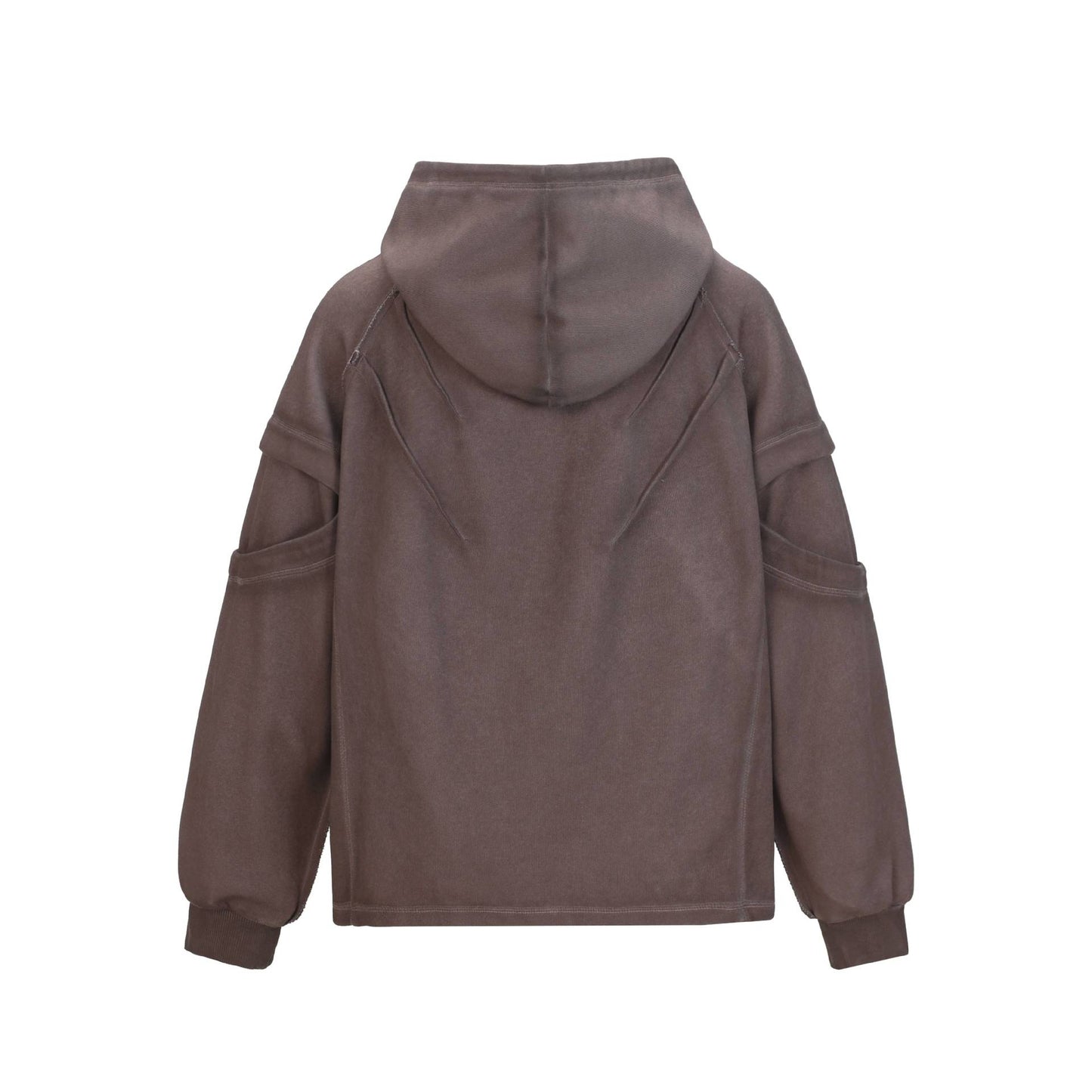 Exposed loop spliced hoodie