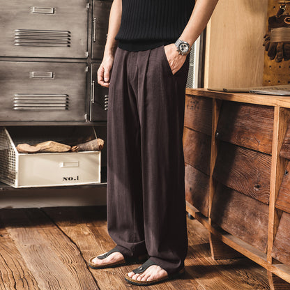 Men's Summer Lightweight Loose-Fit Straight-Leg Pants