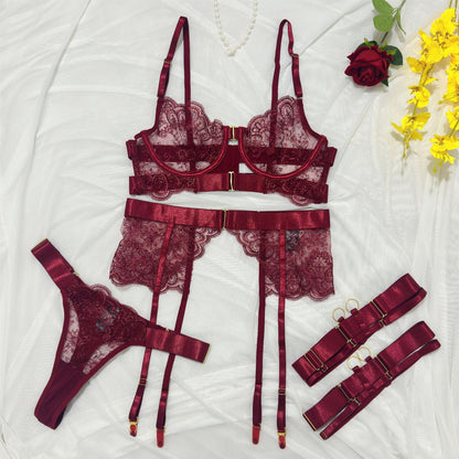 Sexy Lace Embroidery Lingerie Set