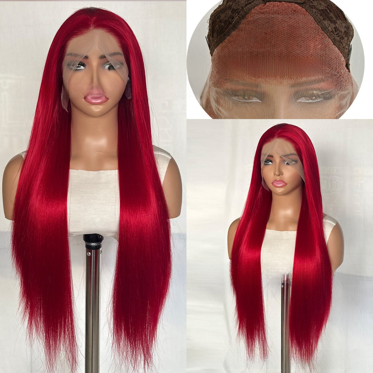 Long Straight Synthetic Wig Heat Resistant Front Lace