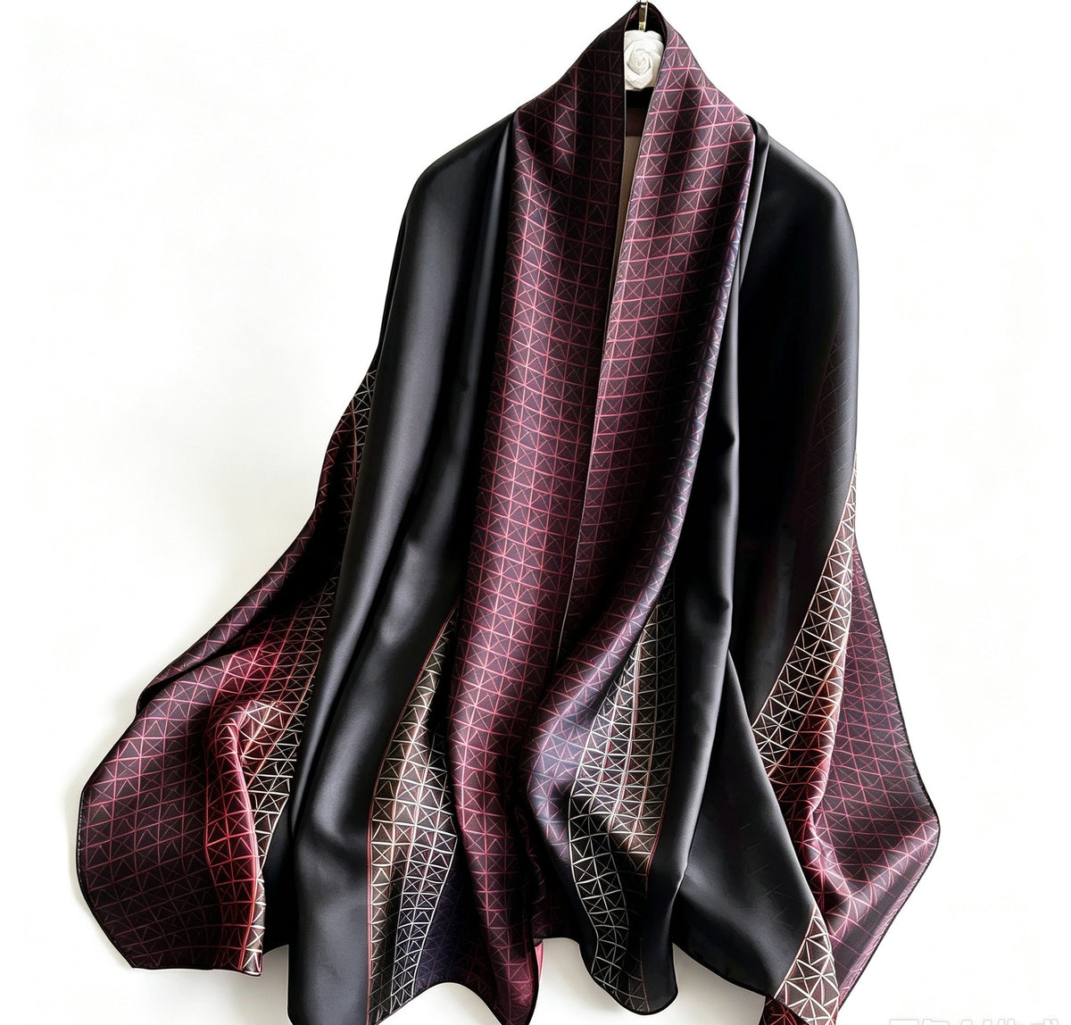 Women's Lijin Satin Scarf Floral Print Shawl
