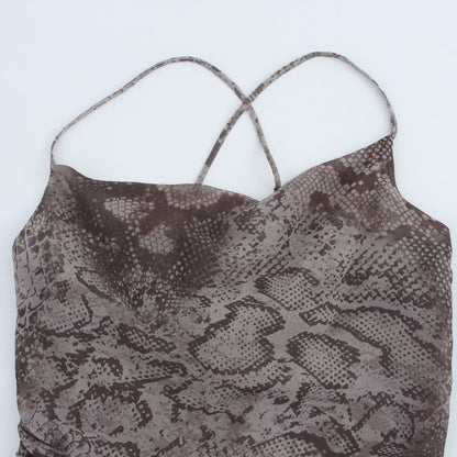 Animal print lingerie dress