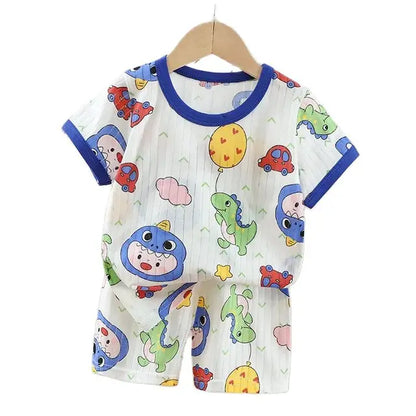 Bedrukte kinder kinder pyjama set
