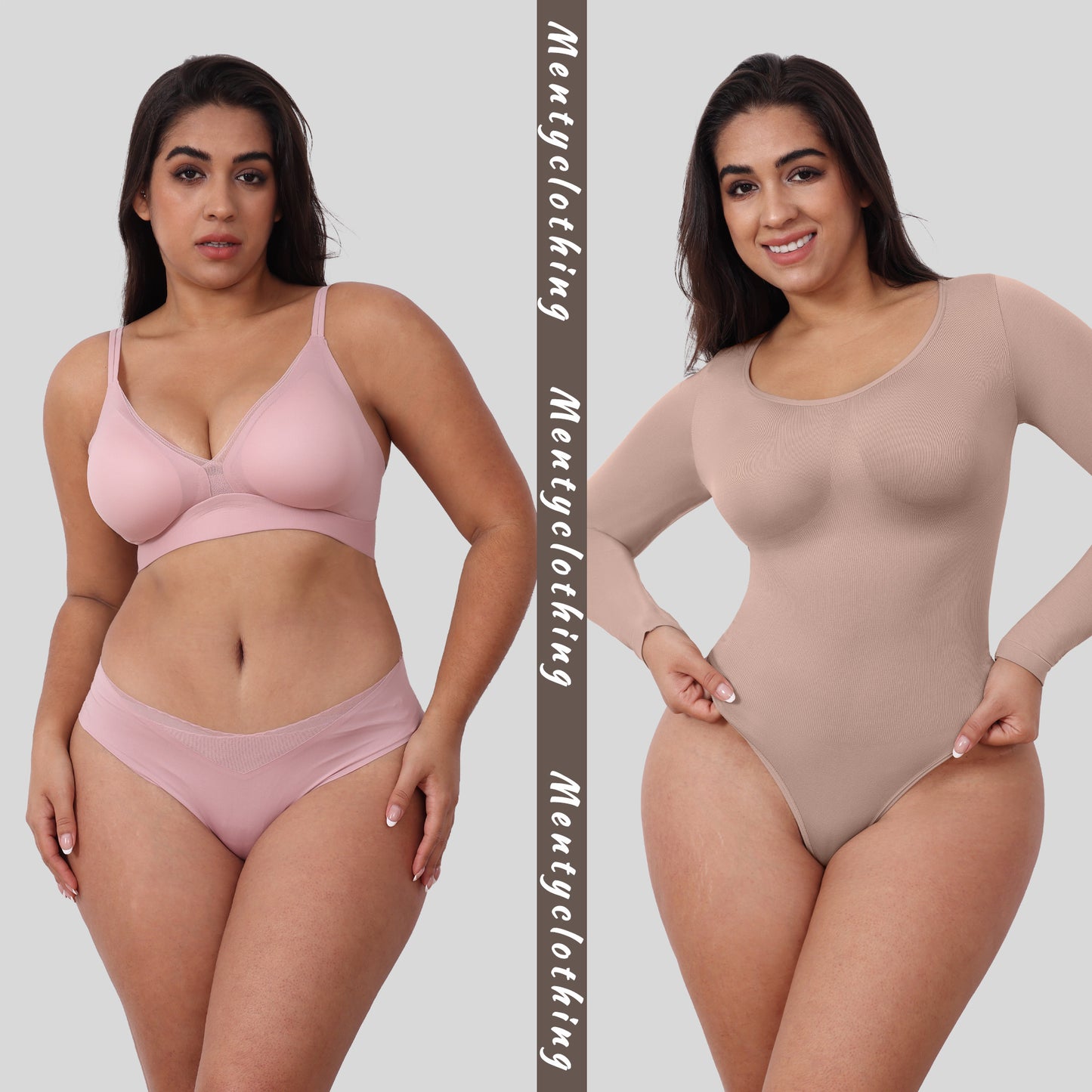 Thong Shaping Bodysuit with Long Sleeves