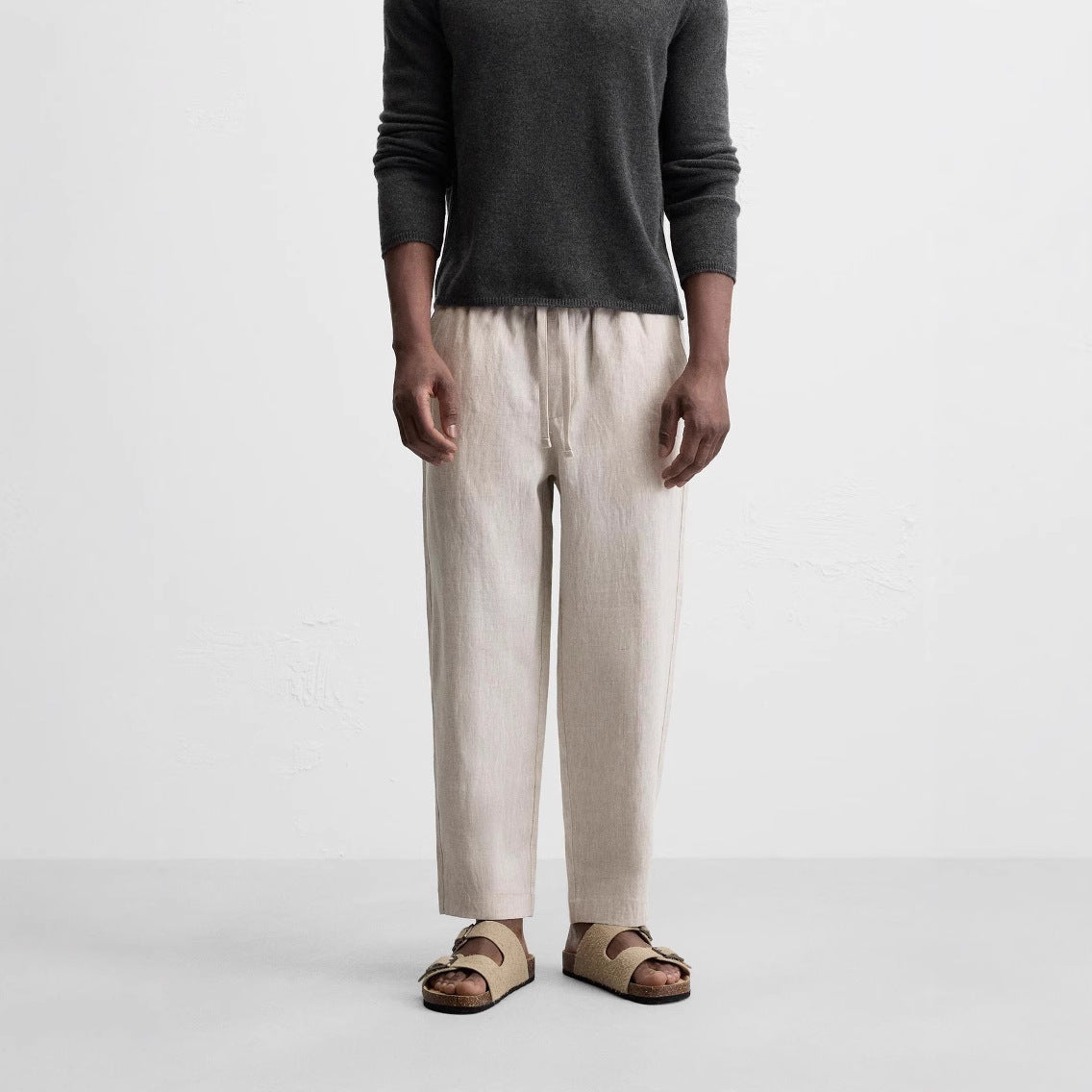 Summer Men's Cotton Linen Casual Trousers