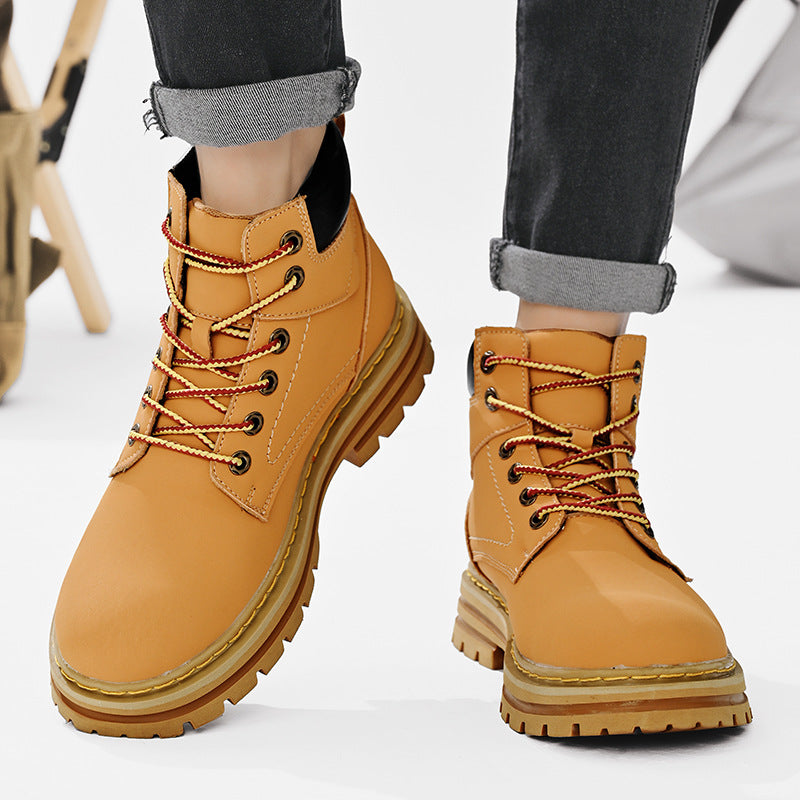 Men's high-top warm outdoor work boots