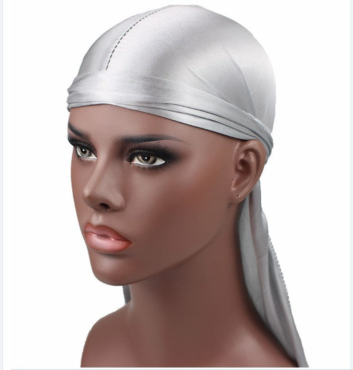 Silk satin long braided hair pirate hat