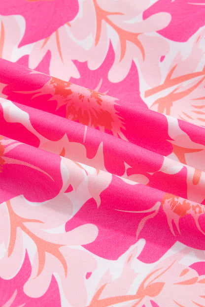 Zomerblouse met korte pofmouwen en bloemenprint
