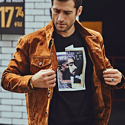 Amerikaans Leren Bikerjack Voor Heren