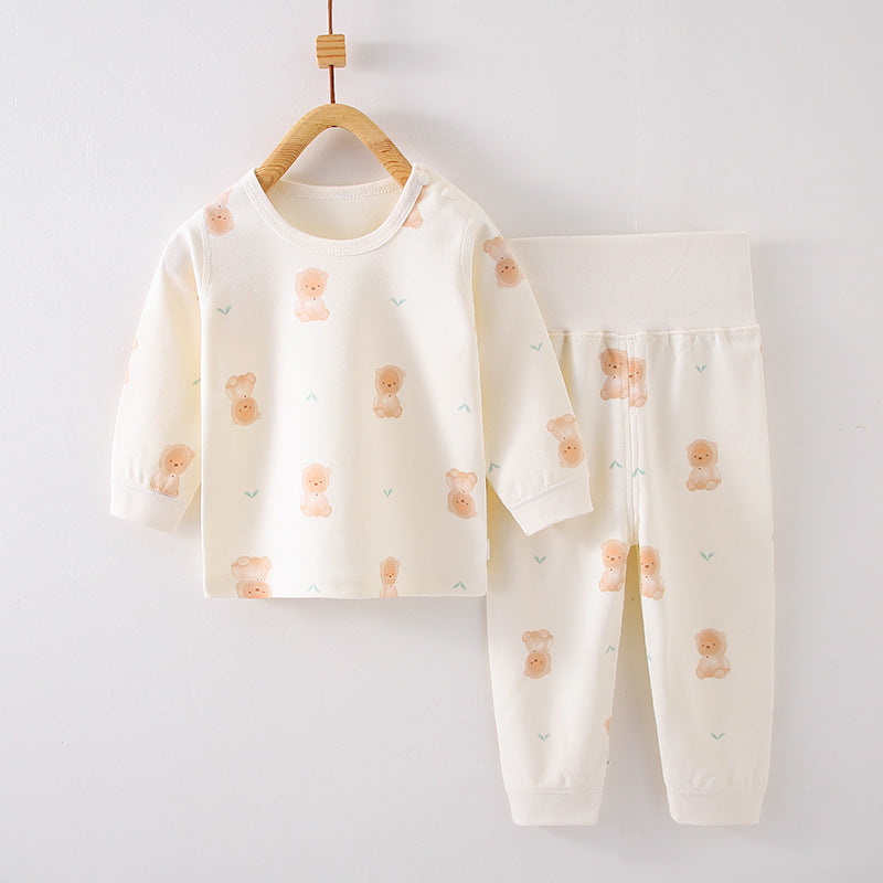 Childrens Cotton Pajama Set Long Sleeve Two-Piece