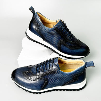 First-Layer Cowhide High-End Business Leather Shoes for Men, British Style Genuine Leather Men's Leather Shoes, Casual Moral Training Shoes, Increased Height and Non-Slip