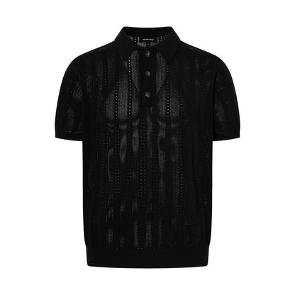 Flip collar short sleeved T-shirt cover up