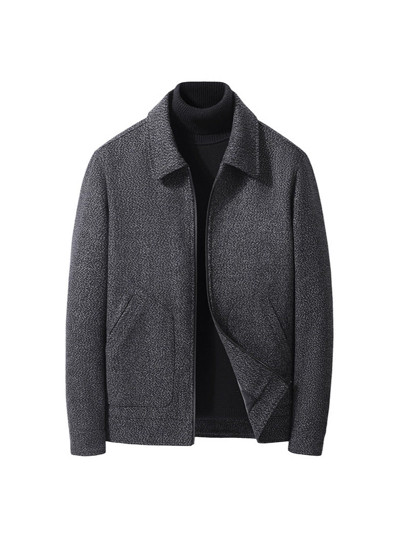 Casual Woolen Business Overcoat, Thickened and Warm Clothing