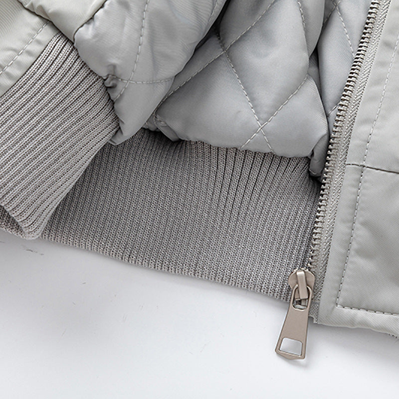 Unisex jas met capuchon en imitatiebont kraag