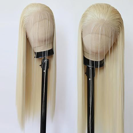 13x6 Glueless Lace Front Wig Natural Hairline Synthetic Hair