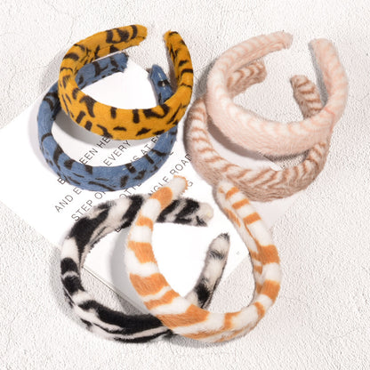 Luipaardprint pluizige haarband