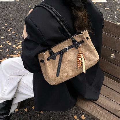 Suede Retro Bowling Bag