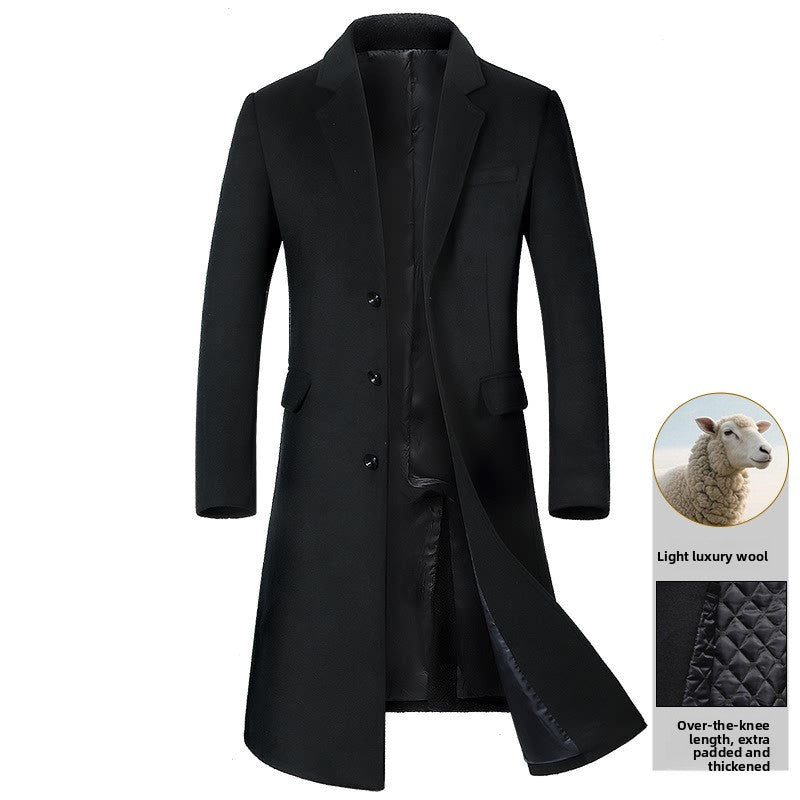 Mens Wool Blend Overcoat