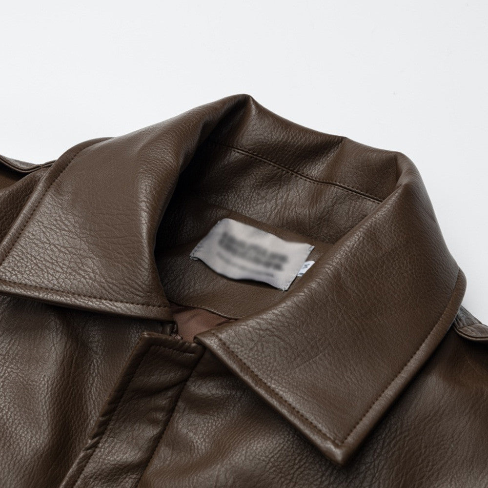 PU leather jacket