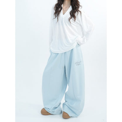 Floor-Length Drawstring Pants