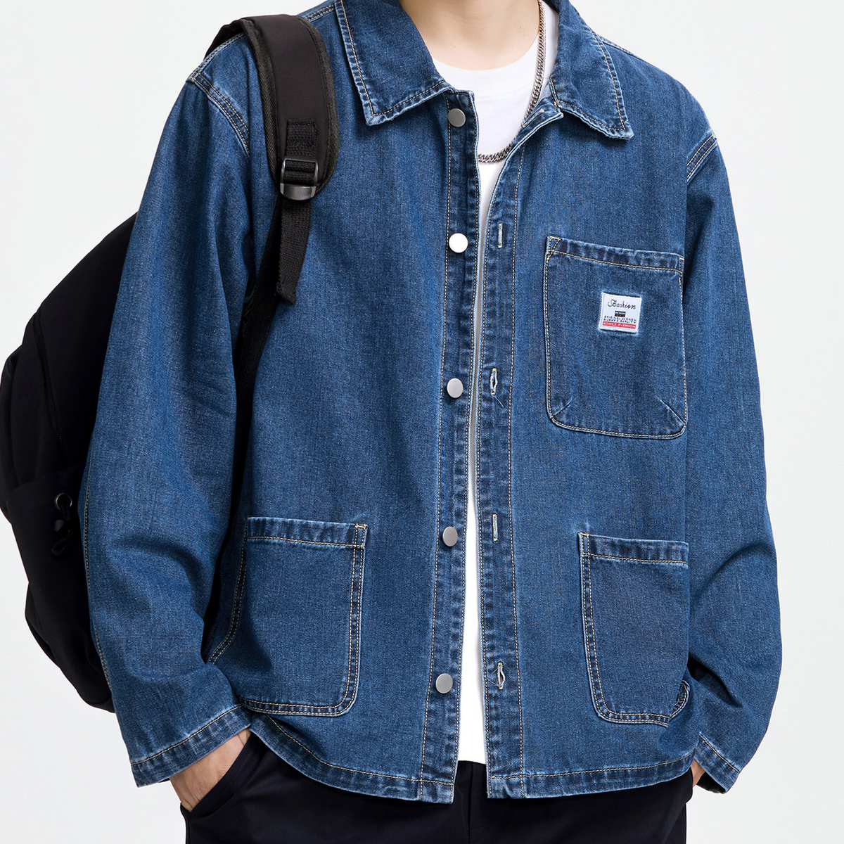 Mens Denim Long Sleeve Shirt