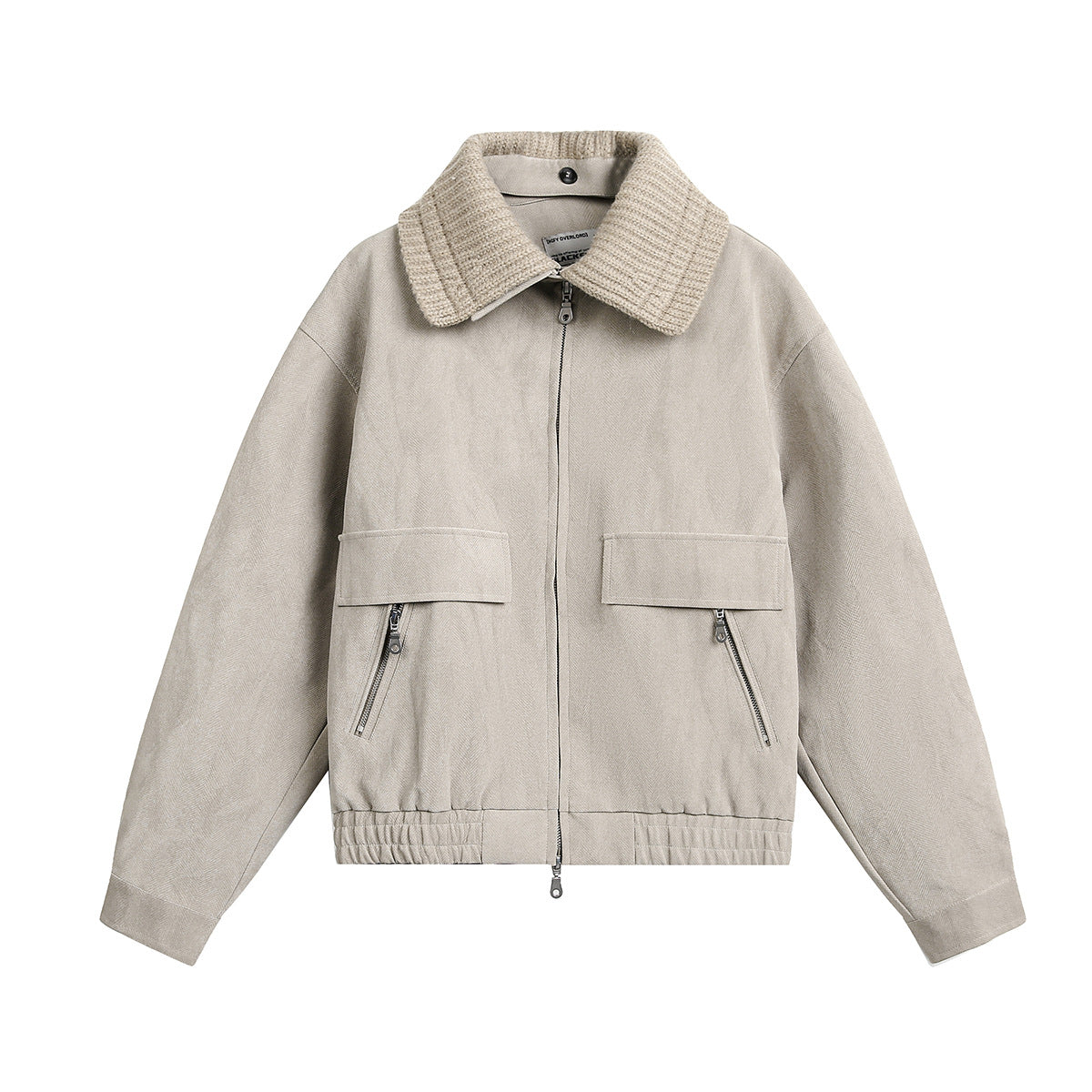 Leather flight jacket