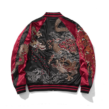 Men's Chinese Style Embroidery Dragon Jacket