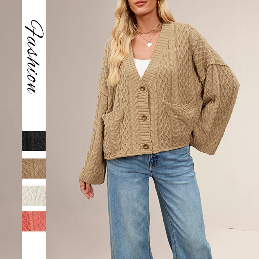 Womens Loose Knitted Cardigan