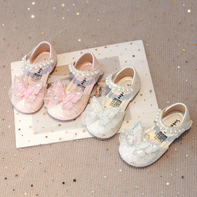 Girls Rhinestone Princess Shoes