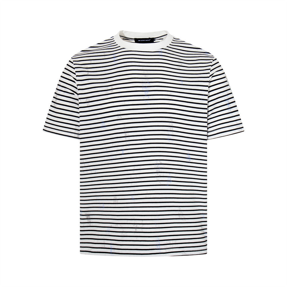 Striped short sleeved t-shirt