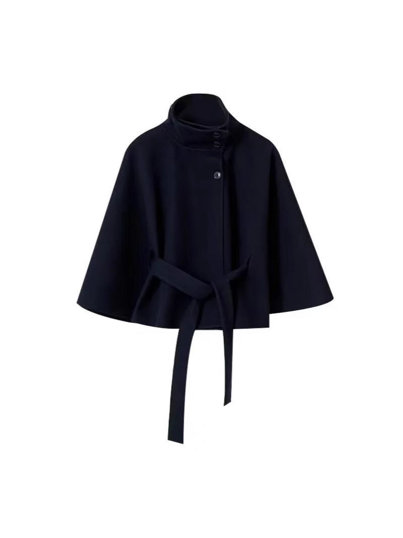 Elegant Womens Wool Blend Belted Coat