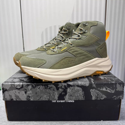 Men's Breathable Mid-High Top Outdoor Hiking Shoes with YKK Side Zipper