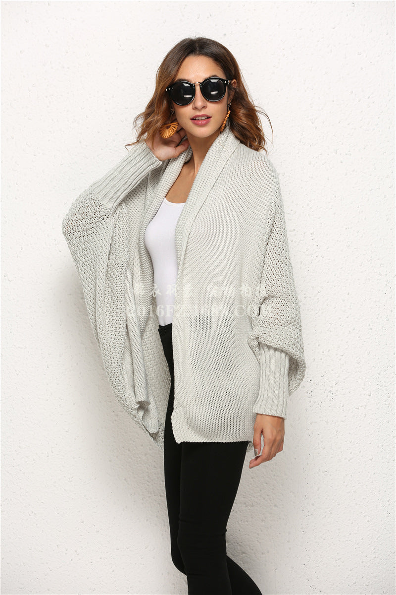 2025 Europe and America cross border AliExpress Amazon women's knitwear cardigan sweater oversized sweater coat women's fashion