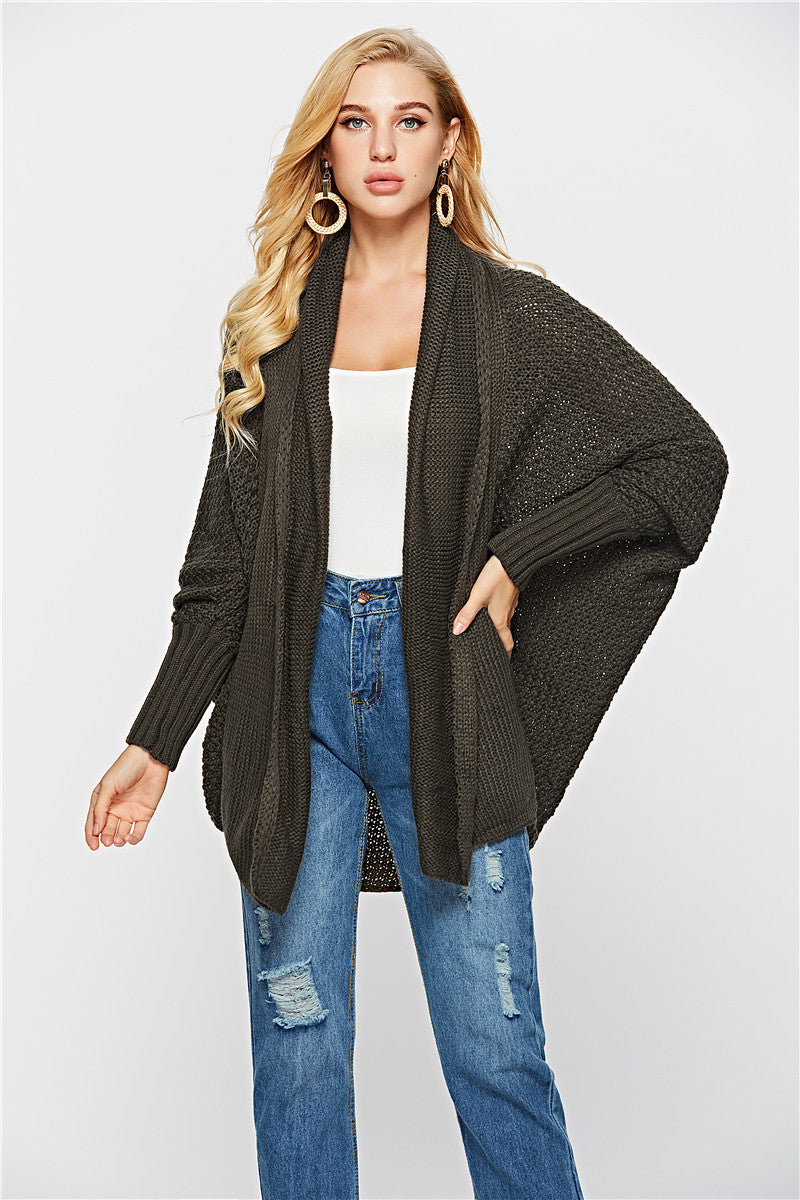 2025 Europe and America cross border AliExpress Amazon women's knitwear cardigan sweater oversized sweater coat women's fashion