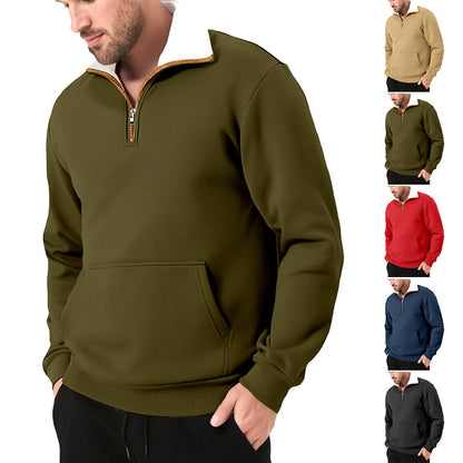 Hoodie contrasting zipper top