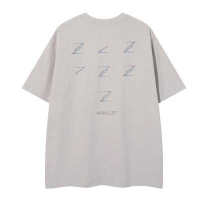 T-shirt met korte mouwen van zwaar losvallend katoen met letterprint