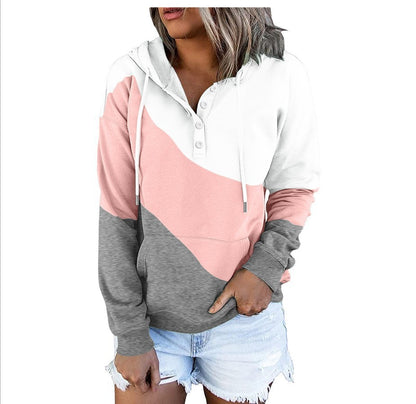 Colorblock casual hoodie voor dames