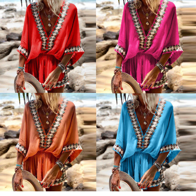 Floral Print Wide Leg Jumpsuit