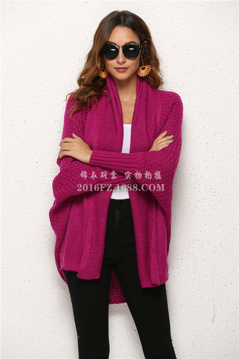 2025 Europe and America cross border AliExpress Amazon women's knitwear cardigan sweater oversized sweater coat women's fashion