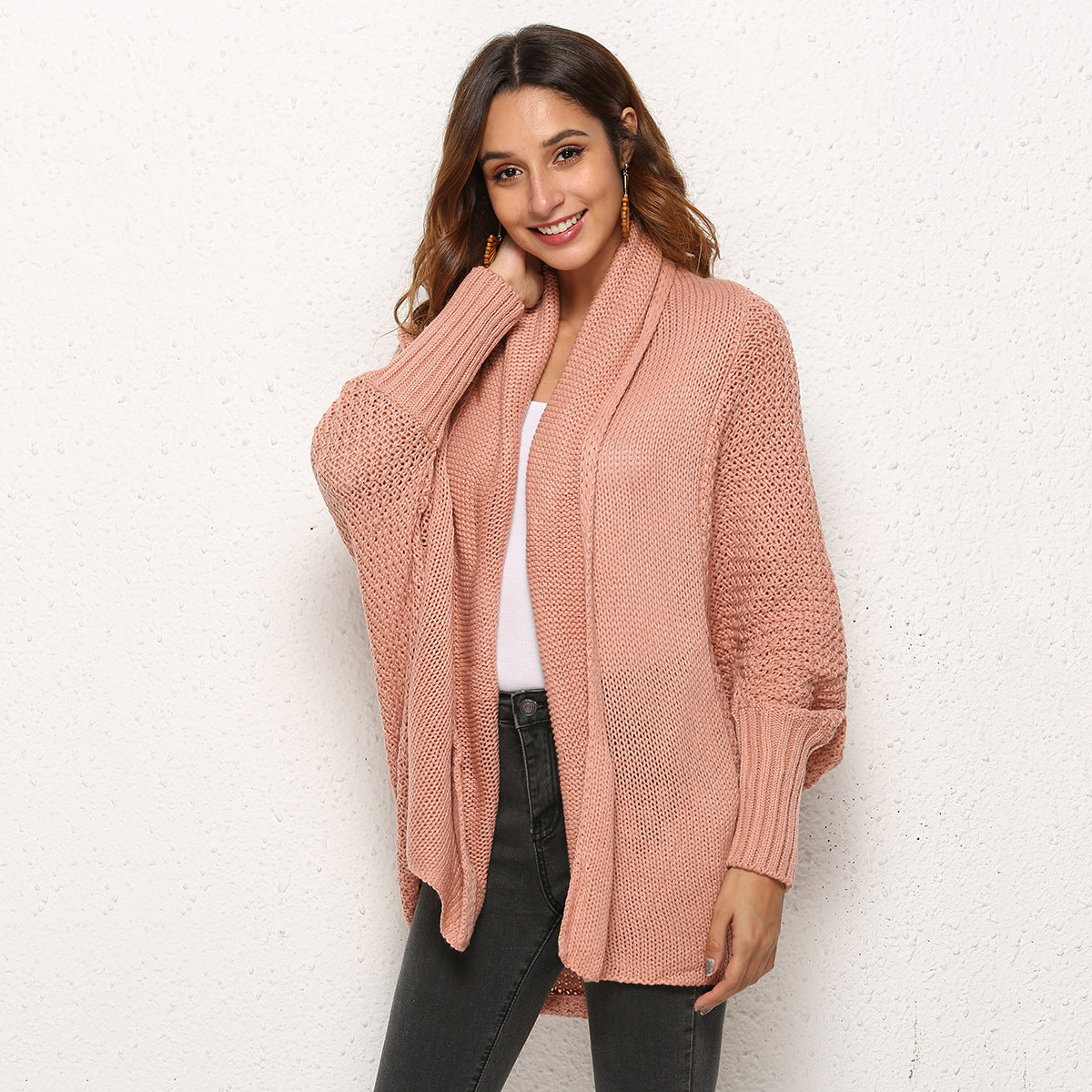 2025 Europe and America cross border AliExpress Amazon women's knitwear cardigan sweater oversized sweater coat women's fashion