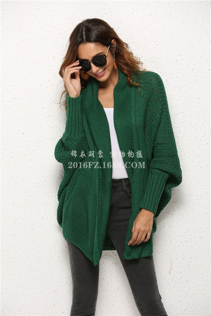 2025 Europe and America cross border AliExpress Amazon women's knitwear cardigan sweater oversized sweater coat women's fashion