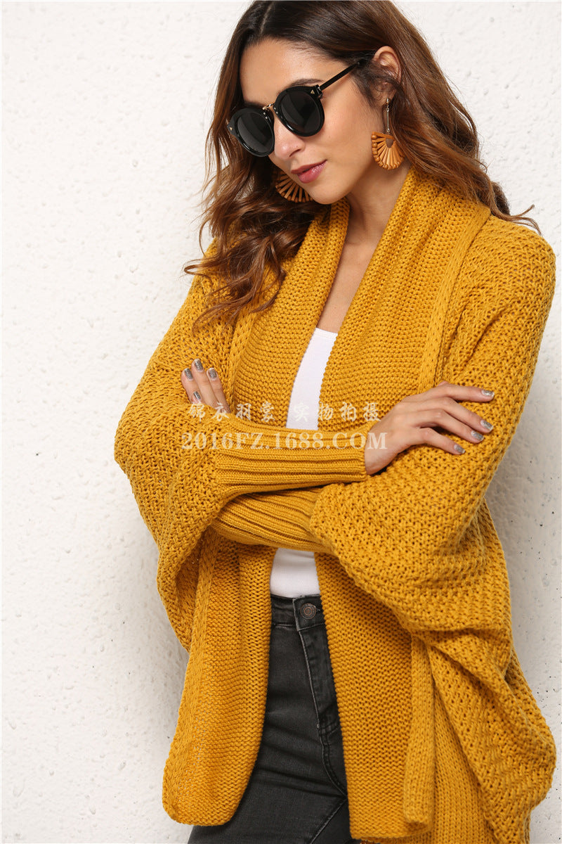 2025 Europe and America cross border AliExpress Amazon women's knitwear cardigan sweater oversized sweater coat women's fashion