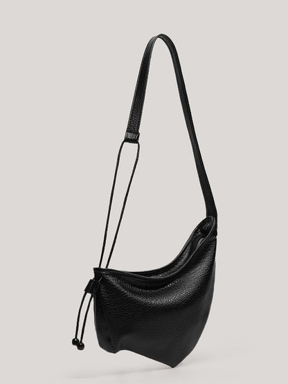 First-Layer Bubble Leather High-End Croissant Bag