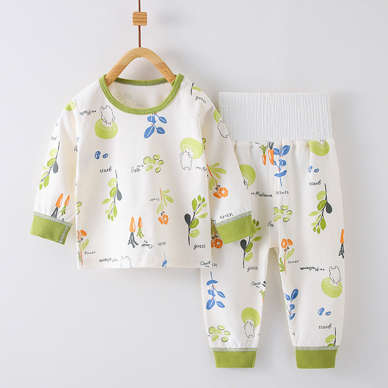 Childrens Cotton Pajama Set Long Sleeve Two-Piece